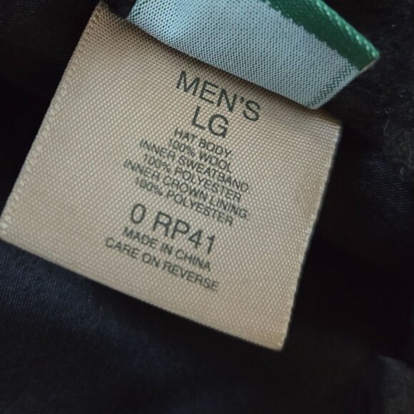 LL Bean Cap Mens Large Gray Black Houndstooth Harris Tweed Wool Newsboy Gore-tex - Picture 11 of 11